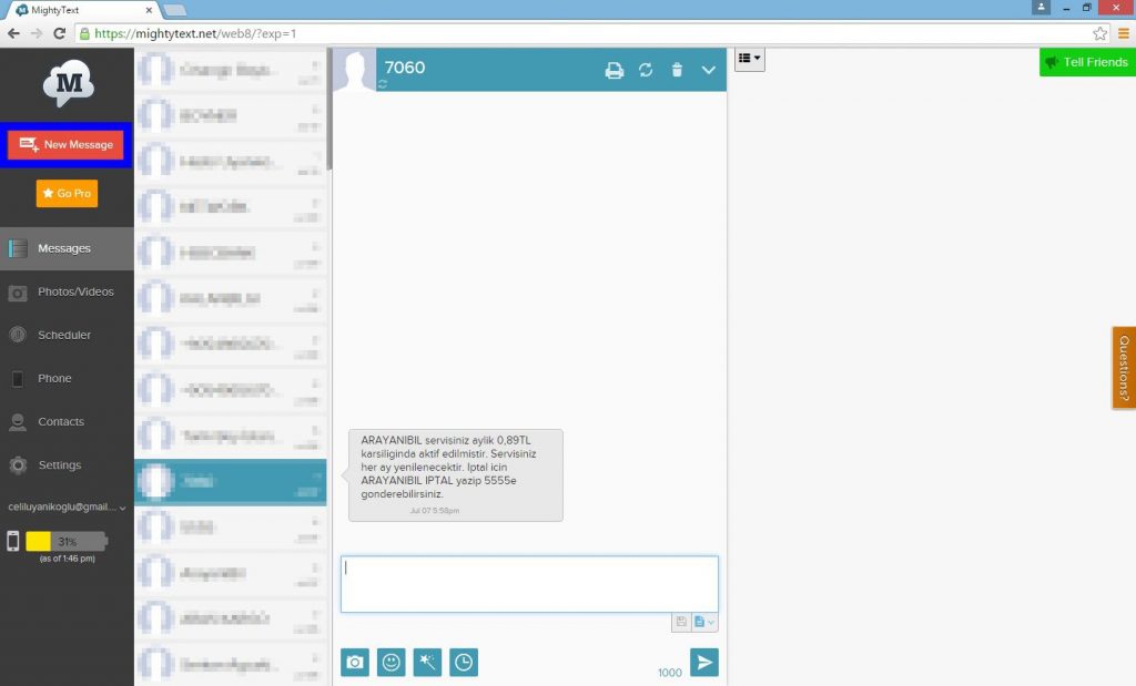 MightyText Nedir? Nasıl Kullanılır? - Bilgisayardan SMS android_mightytext_5