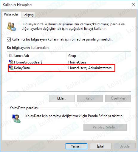 Windows Kullanıcı Adını Değiştirme