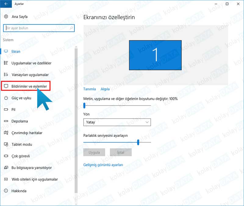 Windows 10 da Uyarı Balonunun Sesini Kapatmak