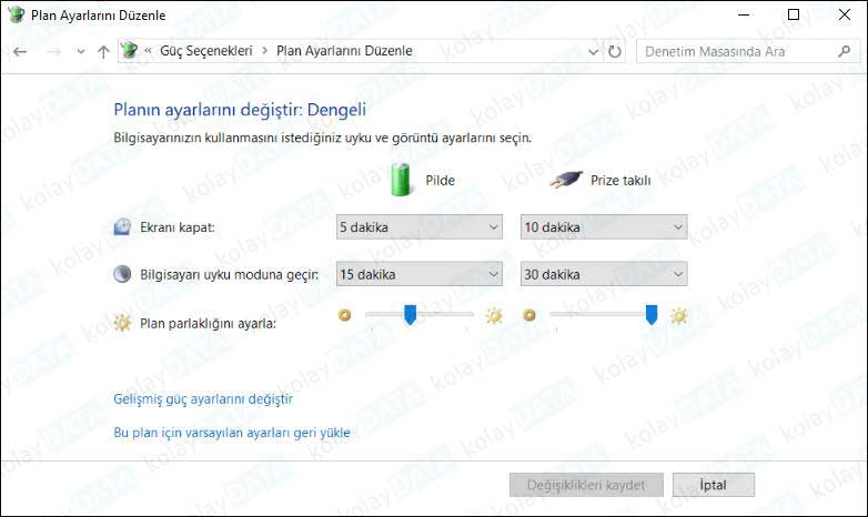 Uyku Modunu Kapatmak