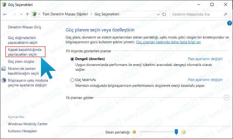 Uyku Modunu Kapatmak