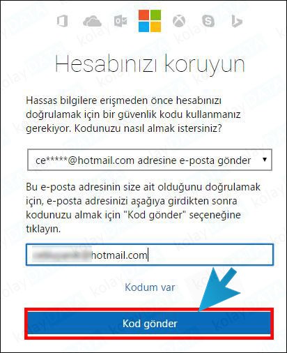 Hotmail Şifre Değiştirme 