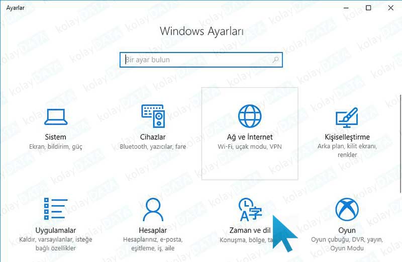 Windows 10 Dil Değiştirme