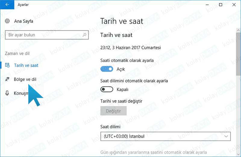 Windows 10 Dil Değiştirme
