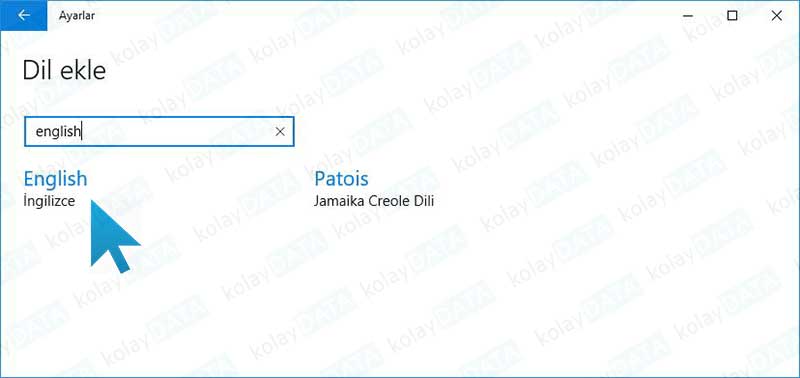 Windows 10 Dil Değiştirme