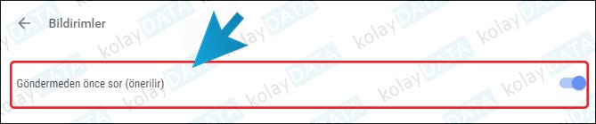 Google Chrome Bildirimleri Kapatmak