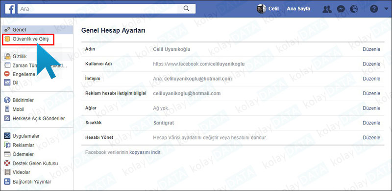 Facebok Şifre Değiştirme (Bilgisayar ve Telefonda) Facebook Şifre Değiştirme