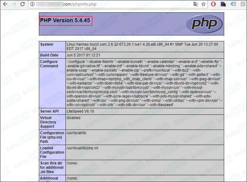 PHP Sürümünü Öğrenme