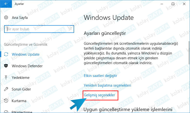 Windows Update İnternet Kullanımını Sınırlandırma