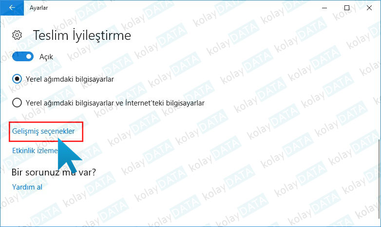 Windows Update İnternet Kullanımını Sınırlandırma