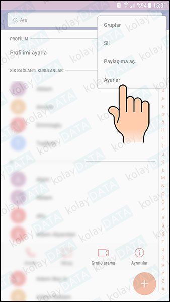 Android Rehber Yedekleme ve Geri Yükleme Android Rehber Yedekleme