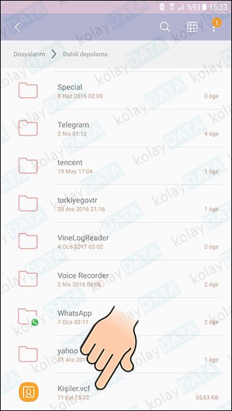 Android Rehber Yedekleme ve Geri Yükleme Android Rehber Yedekleme