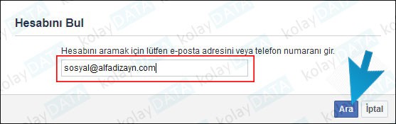 Facebook Şifremi Unuttum