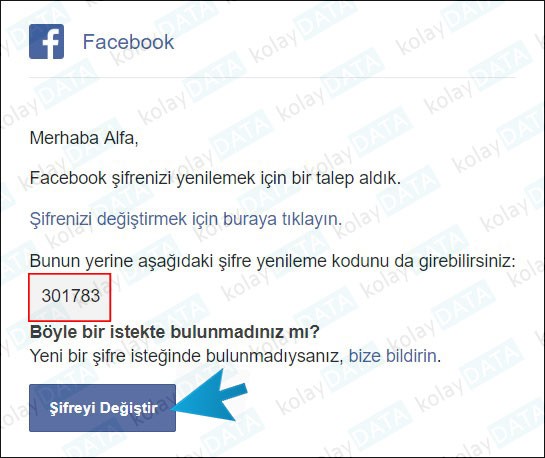 Facebook Şifremi Unuttum