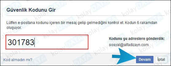 Facebook Şifremi Unuttum