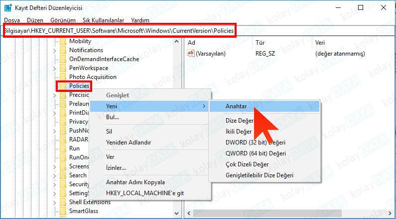 Yetersiz Disk Alanı Uyarısını Kaldırma