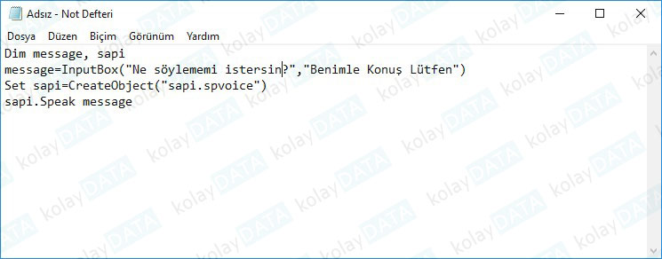 Bilgisayarım Benimle Konuşssun