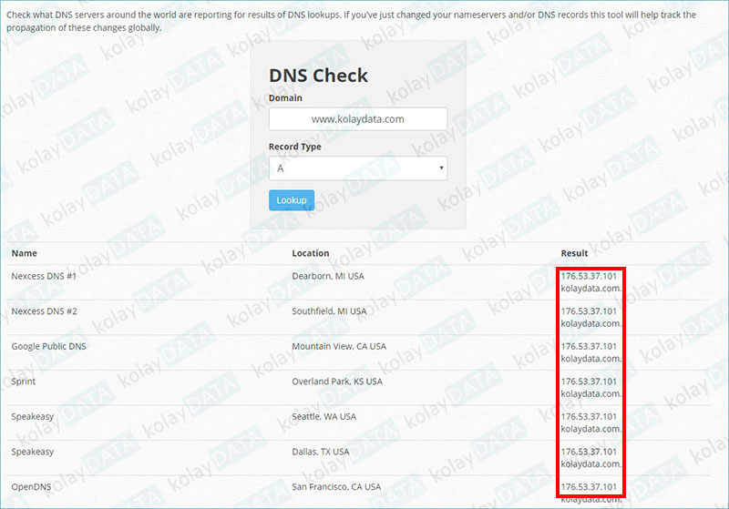 server ip adresi öğrenmek görmek
