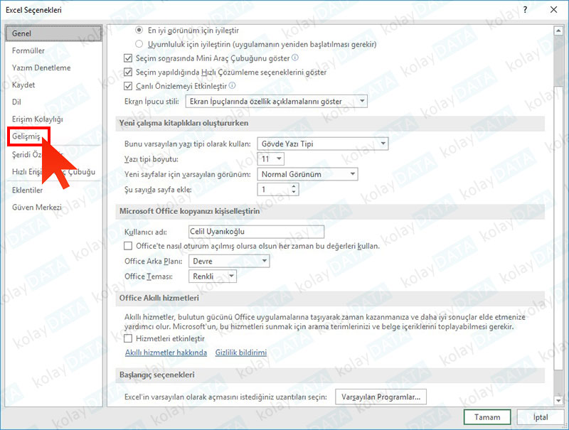 EXCEL'de Sayfaları Gizlemek