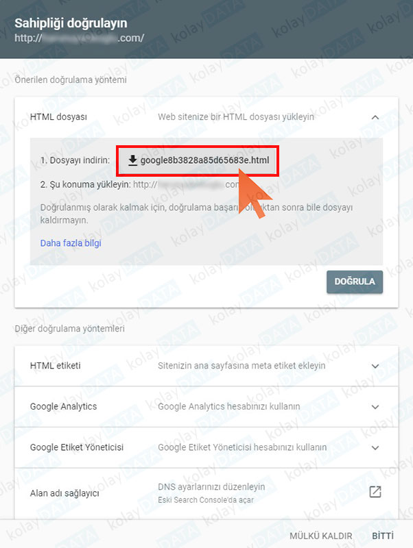 Web Yöneticisi Araçları site ekleme
