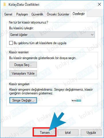 Windows Klasör Simgesini Değiştirmek