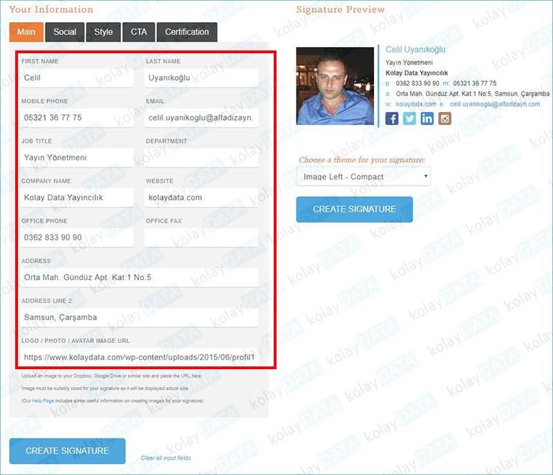 Mail İmza Örnekleri
