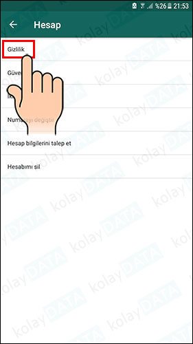 WhatsApp Kişi Engel kaldırma