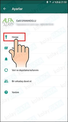 WhatsApp Kişi Engel kaldırma