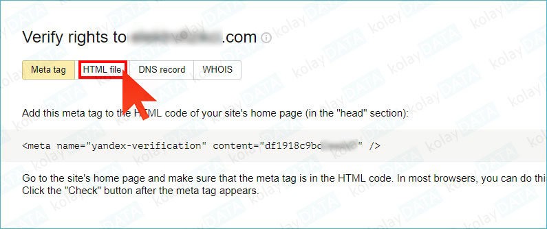 Yandex Webmaster'a Site Eklemek