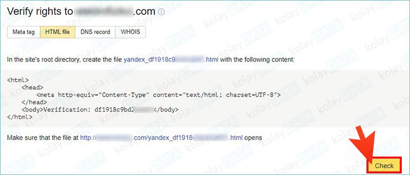 Yandex Webmaster'a Site Eklemek