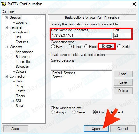 VPS Sunucusuna SSH Üzerinden PuTTY ile Bağlantı Kurma 