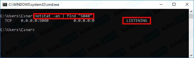 Windows'da Açık Portlar