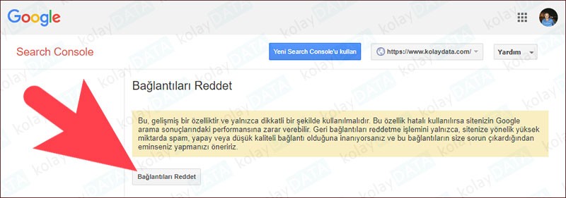 Backlinkleri Reddetmek (Disavow)