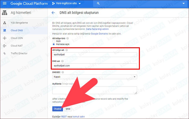 Google Cloud DNS Ayarı Nasıl Yapılır? Google Cloud DNS Ayarı